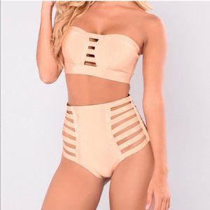 Nude Bandage Strapless Bikini
